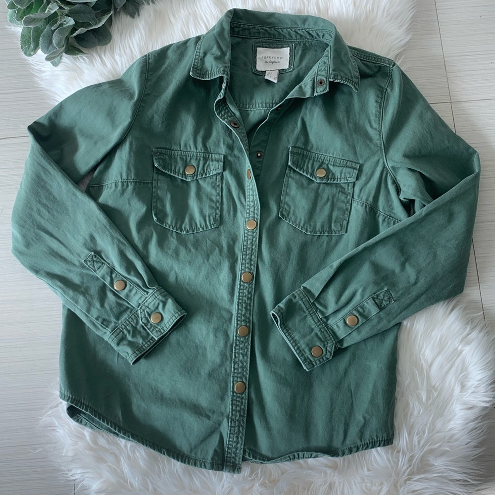 - Forever 21 Green Utility Jacket